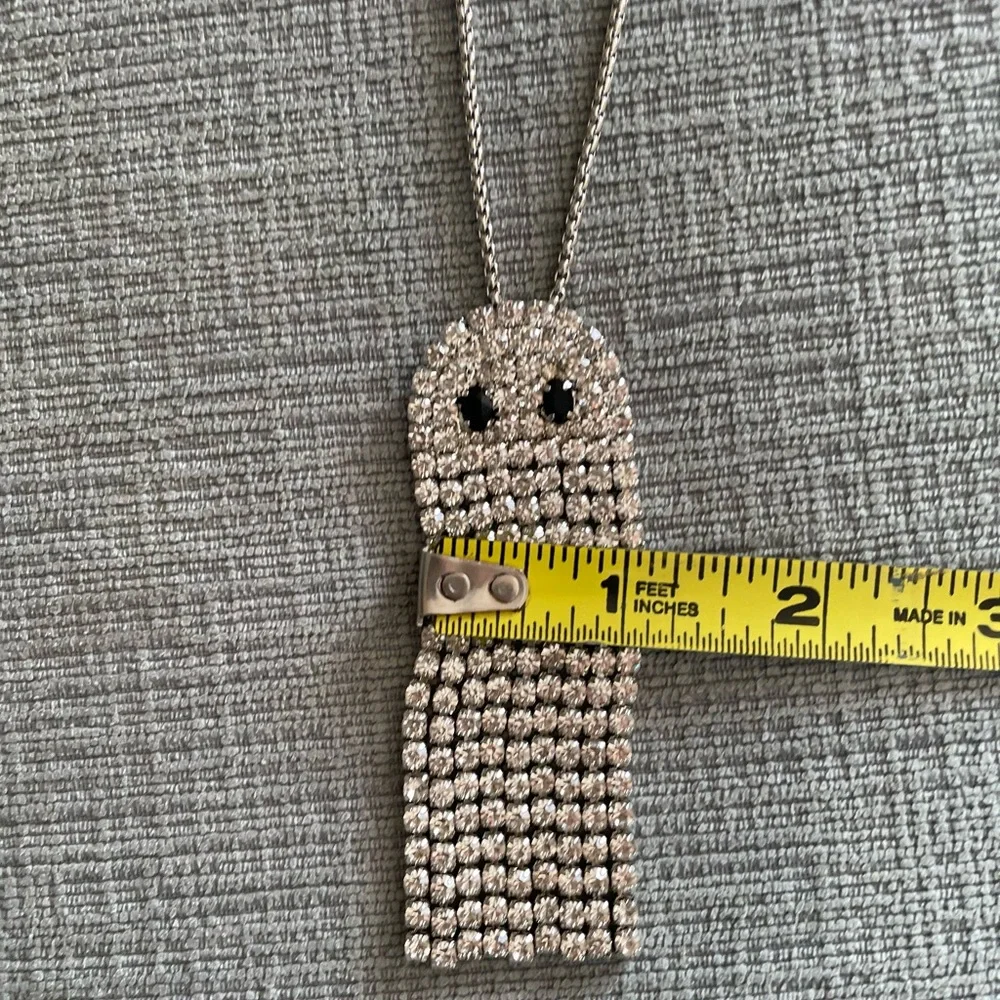 Vera Wang Necklace Halloween New Ghost Sophisticated Long Rhinestones NWT - Picture 7 of 14